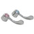 Gerber G0098879 Wrist Blade Handles with Screws & Buttons (Bag of 2) - Chrome