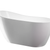 Vanity Art VA6525 Freestanding Acrylic Bathtub With Slotted Overflow And Pop-Up Drain - White/Polished Chrome Trim