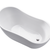 Vanity Art VA6525 Freestanding Acrylic Bathtub With Slotted Overflow And Pop-Up Drain - White/Polished Chrome Trim