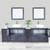 Vanity Art VA3136-96B 36 Inch Double Sink Bathroom Vanity Set With Engineered Marble Vanity Top With Soft Closing Doors And Drawers - Blue