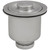 Ruvati Deep Basket Strainer Drain for Kitchen Sinks all Metal with Stopper 3-1/2 inch - Stainless Steel - RVA1027ST