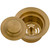 Ruvati Garbage Disposal Flange with Basket Strainer and Stopper - Brushed Gold Satin Brass - RVA1052GG