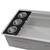 Ruvati 3 Bowl Serving Board Black Composite Condiment Tray for Workstation Sinks (complete set) - RVA1377BWC