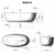 Ruvati 66-inch Matte White epiStone Solid Surface Oval Freestanding Bath Tub Canali - RVB6719WH