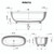 Ruvati 69-inch White epiStone Solid Surface Oval Freestanding Bath Tub Viola - RVB6732WH