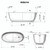 Ruvati 59-inch Matte White epiStone Solid Surface Oval Freestanding Bath Tub Canali - RVB6744WH
