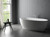 Ruvati 59-inch Matte White epiStone Solid Surface Oval Freestanding Bath Tub Canali - RVB6744WH