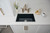 Ruvati 24-inch Fireclay Undermount / Drop-in Topmount Kitchen Sink Single Bowl - Glossy Black - RVL2420BK