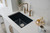 Ruvati 30-inch Fireclay Undermount / Drop-in Topmount Kitchen Sink Single Bowl - Glossy Black - RVL3030BK