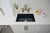 Ruvati 30-inch Fireclay Undermount / Drop-in Topmount Kitchen Sink Single Bowl - Glossy Black - RVL3030BK