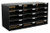 Alpine  ADI501-15-BLK 15-Compartment Cardboard Literature File Organizer, Black