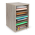 Alpine  ADI500-11-MEO 11-Compartment Wood Adjustable Vertical Paper Sorter Literature File Organizer, Medium Oak