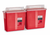 Alpine  ADI998-02-02 5 Quart Mailbox Style Horizontal Lid Needle Disposal Sharps Container 2 Pack