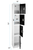 Alpine ADI629-204-BLK 72 in. H x 12 in. W 4-Compartment Steel Storage Locker
