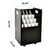 Alpine ADI624-BLK 20-Slot Mobile Rolling Wood Blueprint Roll File Large Document Organizer