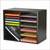 Alpine  ADI500-12-BLK 12-Compartment Wood Adjustable Paper Sorter Literature File Organizer, Black