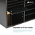 Alpine  ADI500-12-BLK 12-Compartment Wood Adjustable Paper Sorter Literature File Organizer, Black