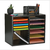 Alpine  ADI500-12-BLK 12-Compartment Wood Adjustable Paper Sorter Literature File Organizer, Black
