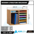 Alpine  ADI500-12-MEO-2PK Wood Adjustable 12 Compartment Literature Organizer, Medium Oak 2 Pack