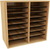 Alpine  ADI500-16-MEO 16-Compartment Wood Adjustable Paper Sorter Literature File Organizer, Medium Oak