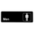 Alpine  ALPSGN-10-5 9 in. x 3 in. Black Men Restroom Sign 5 Pack