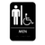 Alpine  ALPSGN-2-5 9 in. x 6 in. Men Braille Handicapped Restroom Sign 5 Pack