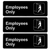 Alpine  ALPSGN-B-6-12 9 in. x 3 in. Employees Only Sign (12-Pack)