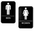 Alpine  ALPSGN-B-1-5 9 in. x 6 in. Black Men and Women Restroom Sign (10-Pack)