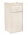 Alpine ALP476-WHI White 40 Gallon Wood Receptacle Enclosure with Drop Hole and Tray Shelf