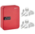 Alpine 30-Key Steel Heavy-Duty Key Cabinet with Combination Lock, Red with 100 Key Tags - ADI682-30-RED-689-PKG