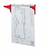 Alpine  ADI616-RED Drop/Lift Wall Rack for Blueprints, Red