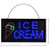 Alpine  ALP497-13-2pk 19" x 10" LED Rectangular Ice Cream Sign with Two Display Modes (2 pack)