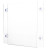 Alpine  ADI639-8511-WSH-6 8.5''x11'' Acrylic Window Sign Holder with Suction Cups, 6 pack