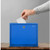 Alpine  ADI631-03-BLU-PKG Large Size Blue Steel Multi-Purpose Drop Box with Suggestion Cards