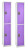 Alpine  ADI629-202-PUR-2PK 72 in. H x 12 in. W x 12 in. D Double-Compartment Steel Tier Key Lock Storage Locker in Purple 2 Pack
