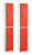 Alpine  ADI629-202-RED-2PK 72 in. H x 12 in. W x 12 in. D Double-Compartment Steel Tier Key Lock Storage Locker in Red 2 Pack
