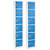 Alpine  ADI629-206-BLU-2PK 72 in. x 12 in. x 12 in. 6-Compartment Steel Tier Key Lock Storage Locker in Blue 2 Pack