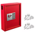 Alpine 40-Key Steel Digital Lock Key Cabinet, Red with 100 Key Tags - ADI680-40-RED-689-PKG