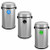 Alpine  ALP470-65L-1-R-T-CO 17 Gallon Stainless Steel Indoor Recycling, Trash, and Compost Bins with Swivel Lid