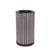 Alpine  ALP4400-01-GRY Round, 32-Gallon Outdoor Trash Container with Slatted Recycled Plastic Panels - Grey