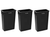 Alpine 23 Gal. Black Waste Basket Commercial Trash Can 3 Pack - ALP477-BLK-3PK