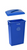 Alpine  ALP477-R-BLU-PKG3 Blue Trash Can Recycle Bin and Paper Slotted Recycling Lid