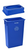 Alpine  ALP477-R-BLU-PKG1 Blue Trash Can Recycle Bin and Drop Slot Lid
