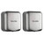 Alpine  ALP400-10-CHR-2PK Hemlock Chrome Stainless Steel Automatic High Speed Commercial Electric Hand Dryer 2 Pack