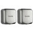 Alpine  ALP400-20-SSB-2PK Hemlock Brushed Stainless Steel 220-Volt Commercial Automatic High-Speed Electric Hand Dryer 2 Pack