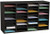 Alpine  ADI500-36-BLK-2PK Wood Adjustable 36 Compartment Literature Organizer, Black 2 Pack