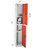 Alpine ADI629-202-RED-4PK 72 in. x 12 in. x 12 in. Double-Compartment Steel Tier Key Lock Storage Locker in Red (4-Pack)