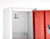 Alpine ADI629-202-RED-4PK 72 in. x 12 in. x 12 in. Double-Compartment Steel Tier Key Lock Storage Locker in Red (4-Pack)