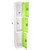 Alpine ADI629-203-GRN-4PK 72 in. x 12 in. x 12 in. Triple-Compartment Steel Tier Key Lock Storage Locker in Green (4-Pack)