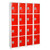 Alpine  ADI629-204-RED-4PK 72 in. H x 12 in. W x 12 in. D 4-Compartment Steel Tier Key Lock Storage Locker in Red (4-Pack)
